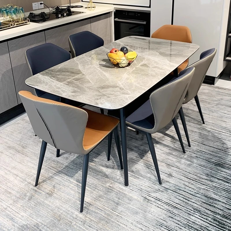 Conjuntos de luxo mesas de jantar quadrado moderno nórdico alta economia espaço cozinha mesas de jantar casa mármore mesas de comedor móveis