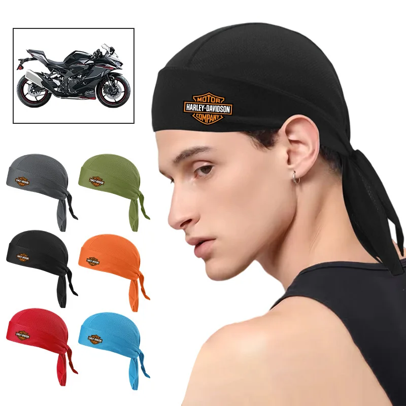 For Harley Davidson Electra Quick Dry Headband Scarf Summer Men Running Riding Bandana Headscarf Hiking Running Balaclava Hat
