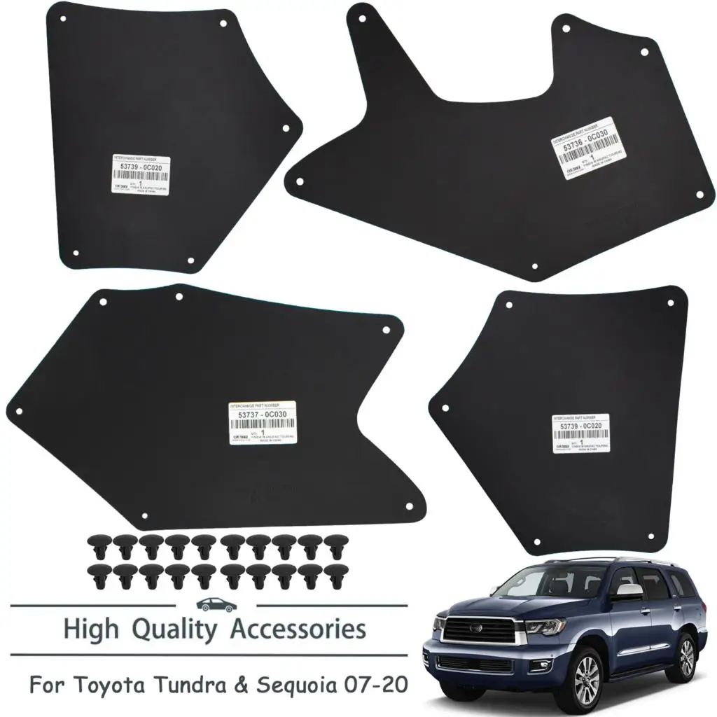 For Toyota Tundra XK50 Sequoia XK60 2007-2020 Mud Flaps Splash Guards Mudflaps Fender Liners Shield Apron Seal Flares Rubber