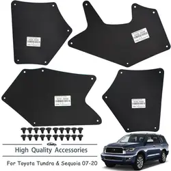 도요타 툰드라 XK50 세쿼이아 XK60 2007-2020 머드 플랩 스플래시 가드 머드 플랩 펜더 라이너 쉴드 에이프런 씰 플레어 고무