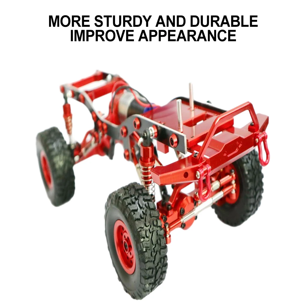 RCGOFOLLOW 1set Aluminum Alloy Strong Car Frame For 1/16 Chassis Frame WPL C24 C14 RC Car Part RC Car Accessories Silver