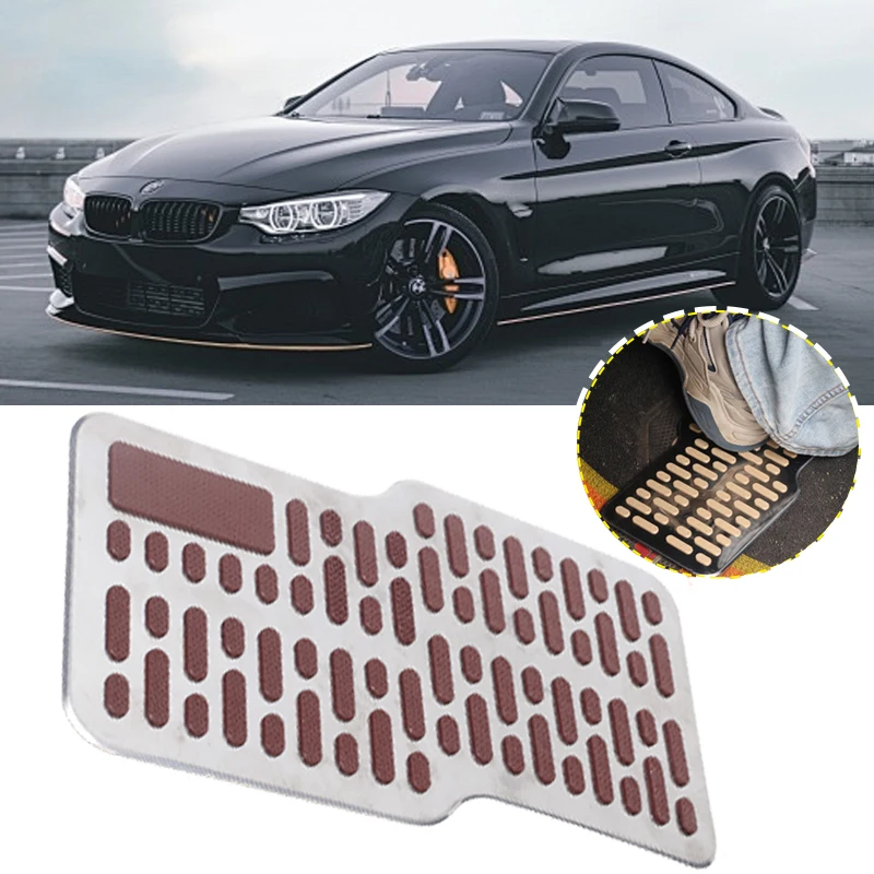 Universal Stainless Steel Car Wear-resistant Pedal Thickened Widened Main Driving Foot Pad Non-Slip Metal Repair Brake Gasket