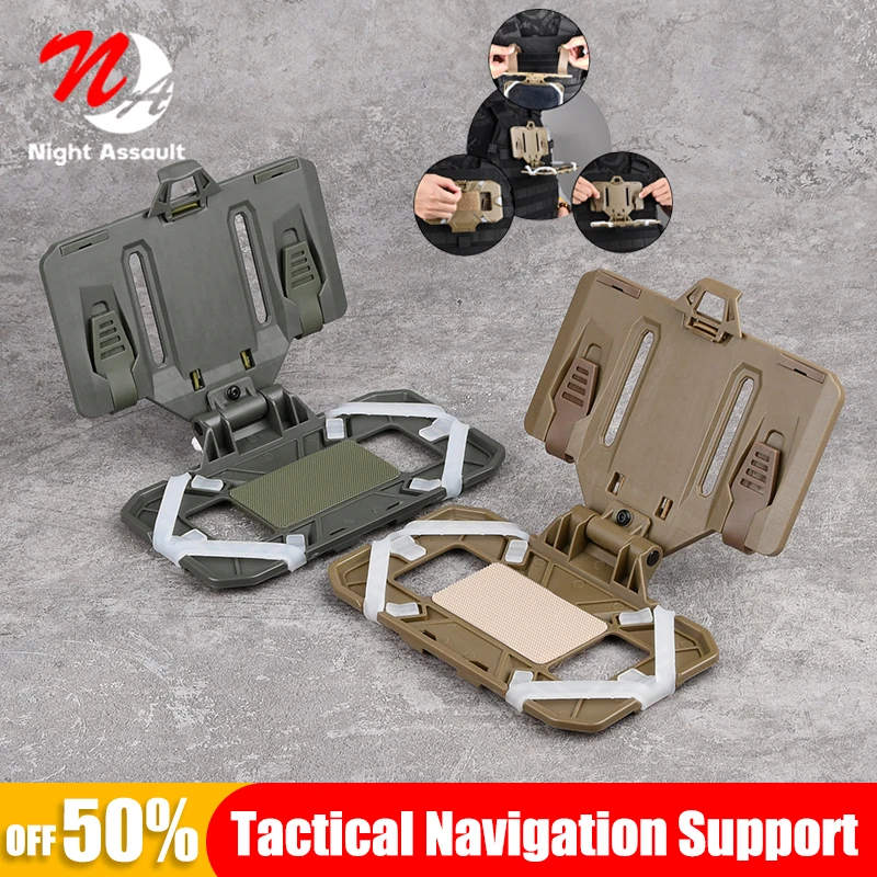 

NEW Tactical Vest Phone Holder Foldable Cell Phone Board Plate Molle Carrier Board Molle Mount For 4.7"-6.7" Screen