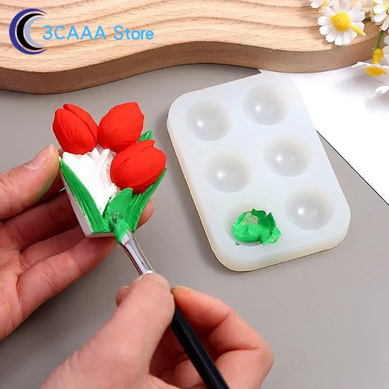 Silicone White Palette Art Alternatives Paint Tray Artist Watercolor Painting Supply Pigment Tray Watercolor Palette Paint Tray