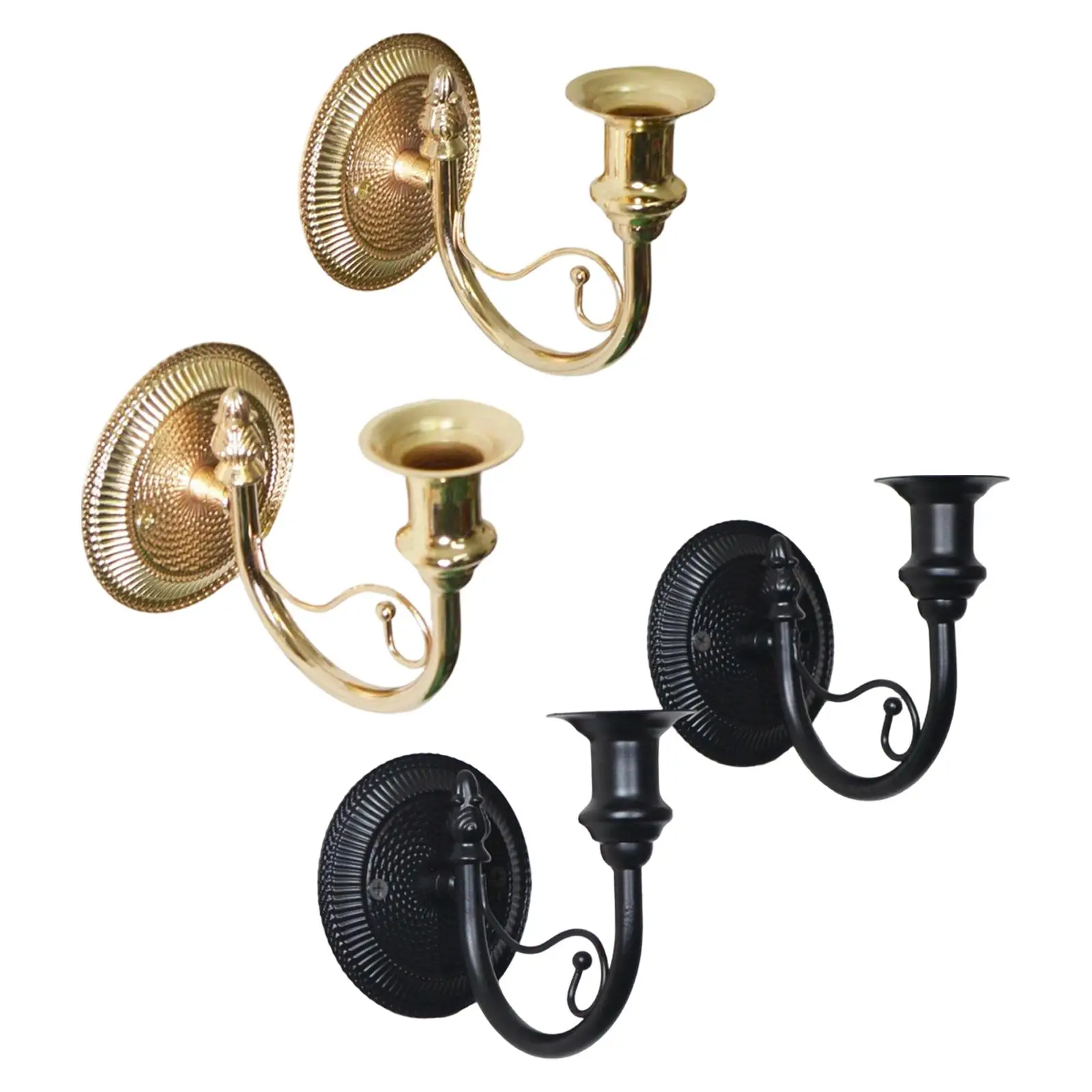 2Pcs Candle Sconces Art Candlestick Holder for Stick Candles Wall Candle Holder for Anniversary Living Room Wedding Dining Room