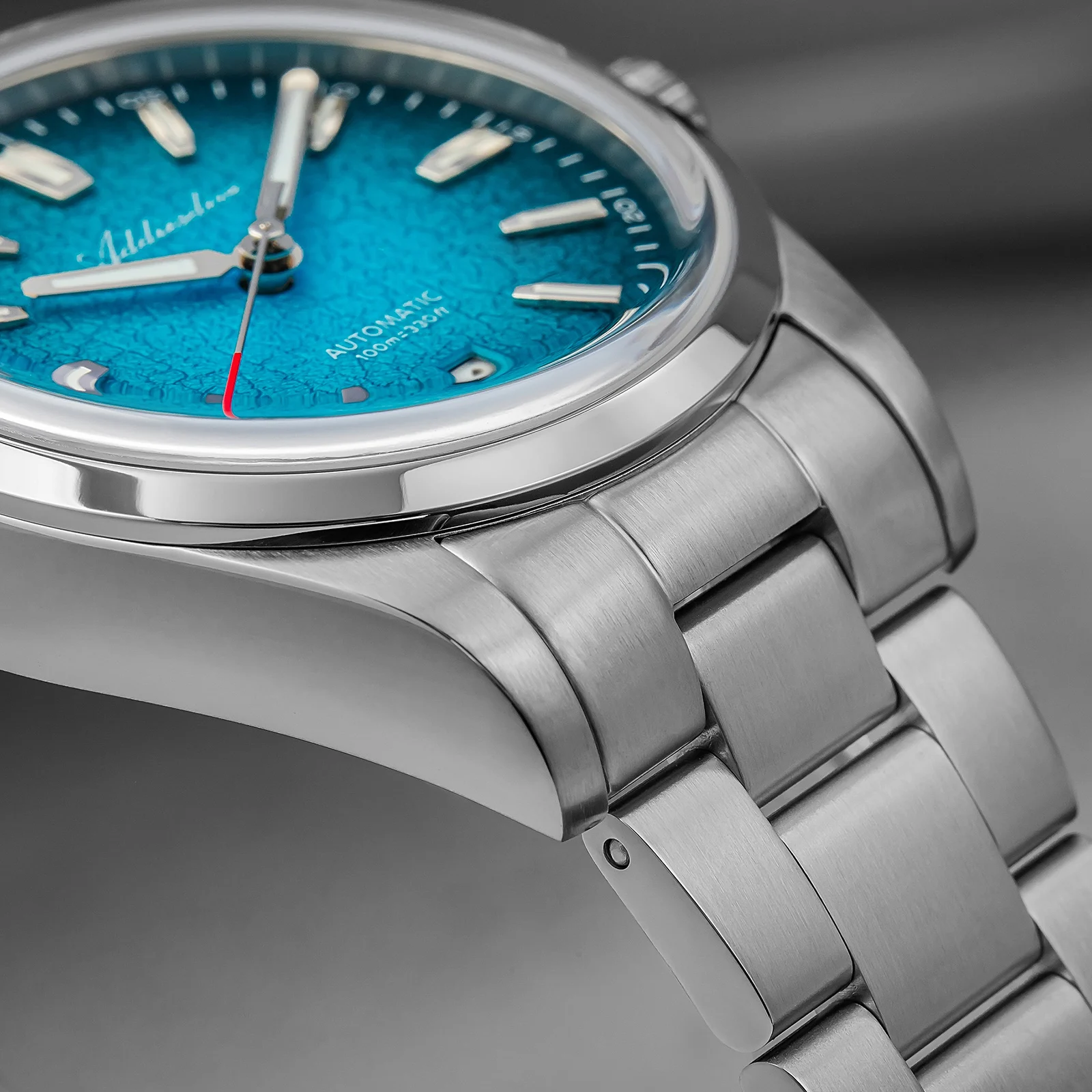 ADDIESDIVE nuevo reloj de 39mm para hombre, marca superior, moda Retro automática, 100m, resistente al agua, vidrio abovedado, relojes mecánicos con gradiente luminoso