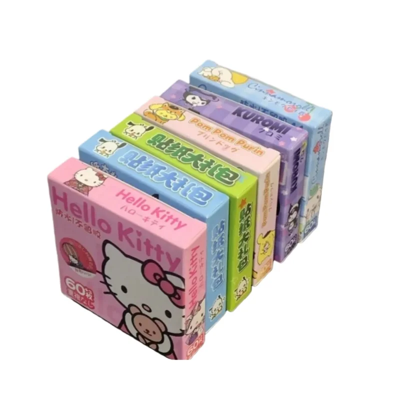 

2026 New 60-piece Hello Kitty, Kuromi, Cinnamoroll, Pochacco stickers, suitable as gifts for children, for DIY notebooks, phones