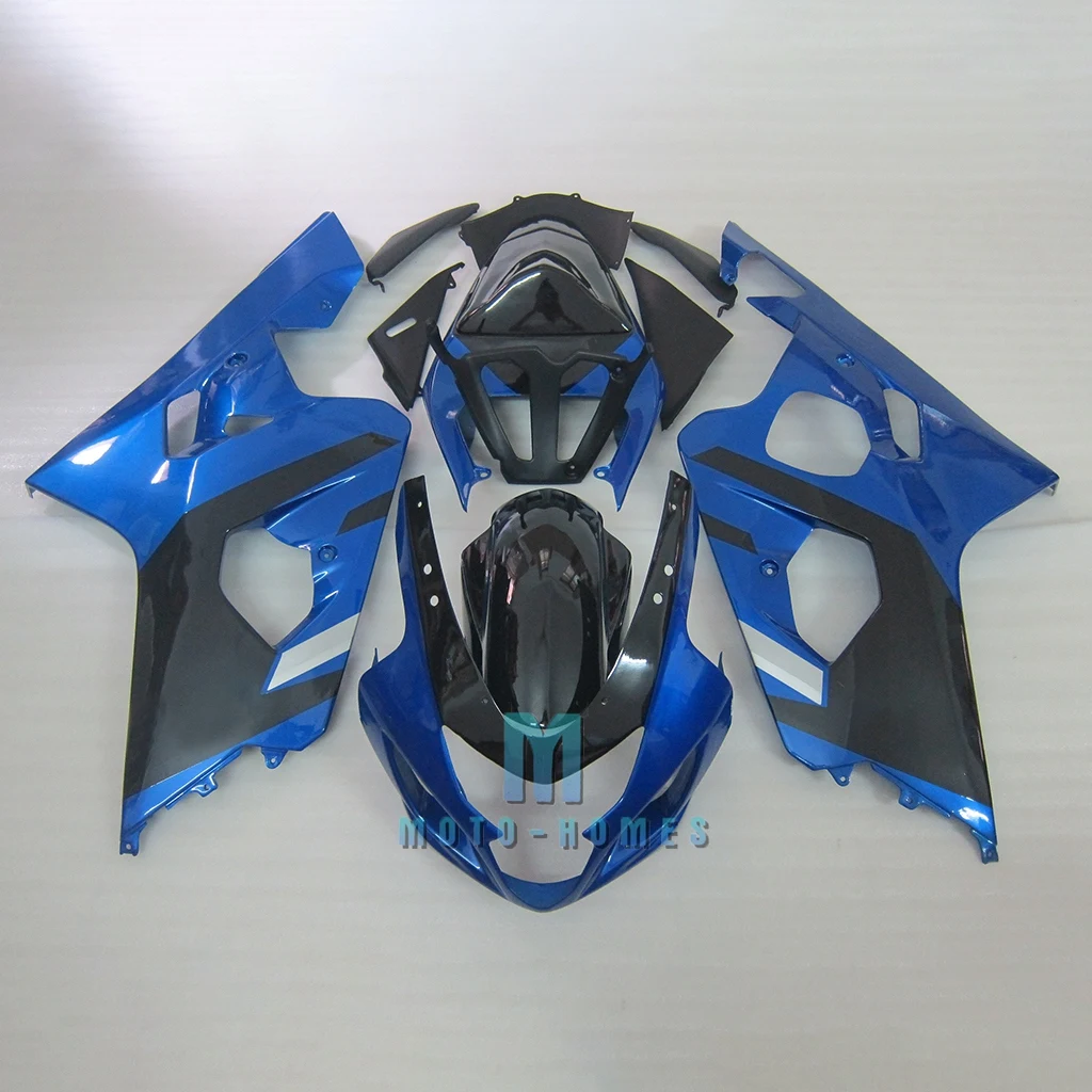 High Grade Fairing Kits for GSXR600 750 2004 2005 K4 K5 04 05 GSX-R750 R600 Injection Mold Blue Black Wrecked Bike Rebuild