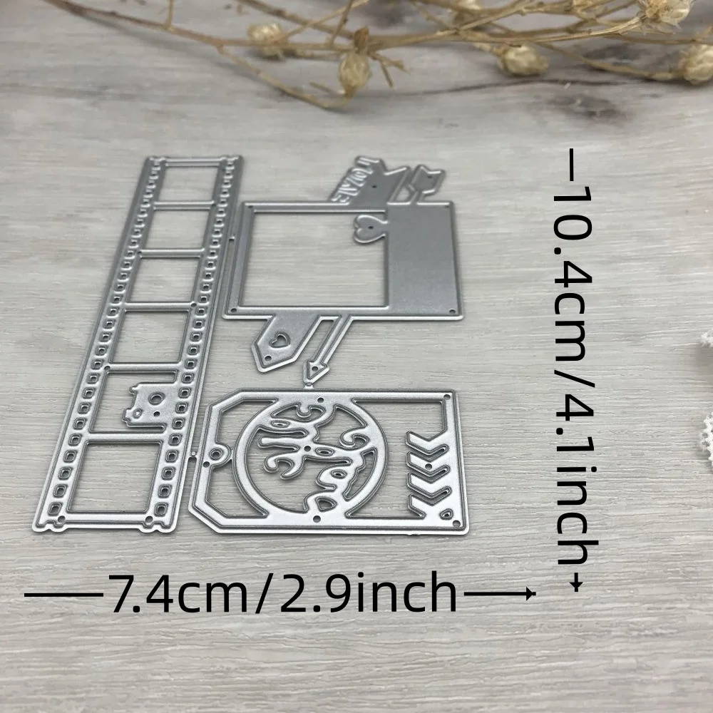 1 قطعة قوالب القطع المعدنية قطع يموت قالب بطاقة الصورة الديكور قصاصات ورقية الحرفية شفرة لكمة الإستنسل يموت #3