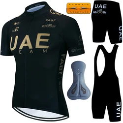 Maglia da bici da strada da uomo abbigliamento Mtb da uomo pantaloncini da ciclismo uniforme degli emirati arabi uniti Maillot cyclime 2024 Summer Tricuta Man Mountain Clothes bavaglino