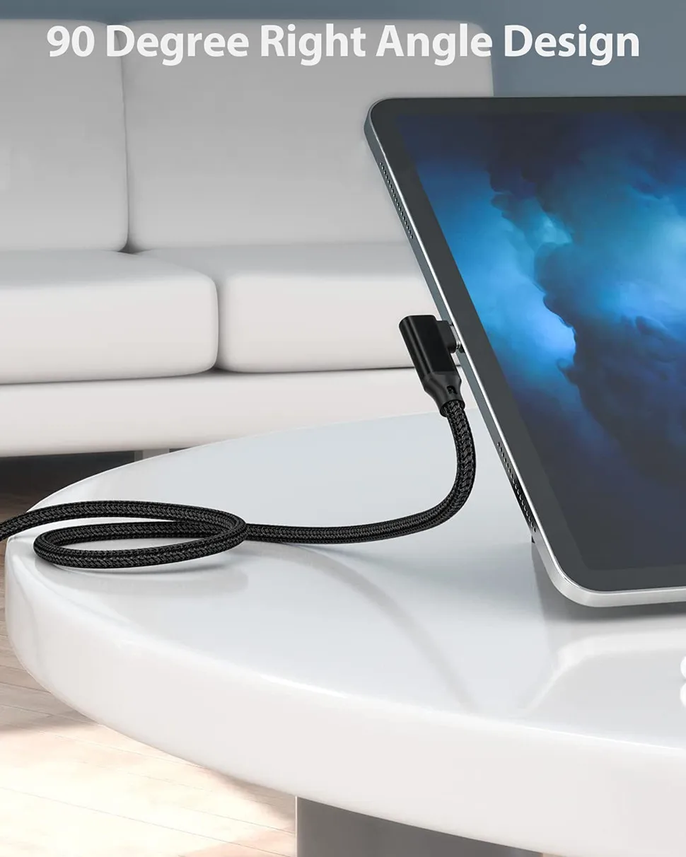 3M USB3.2 Elbow 20Gbps Cable 100W 4K@60Hz Cable Super Transfer For Oculus Quest2 link XPS SSD USB C to USB 3.1 Gen2 Cable