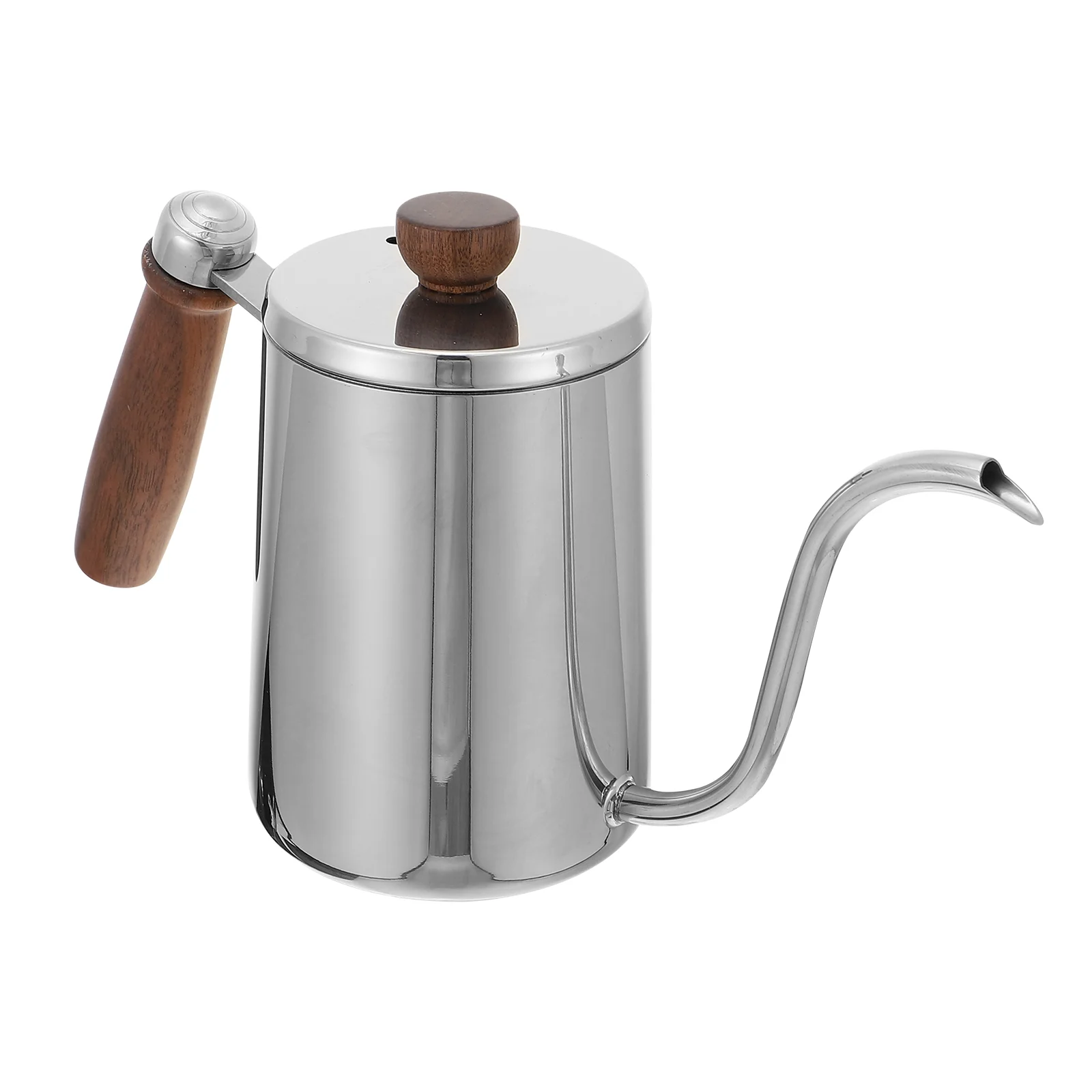 

Coffee Makers Stainless Steel Pot Long Mouth Kettle Vacuum Container Silver Spout