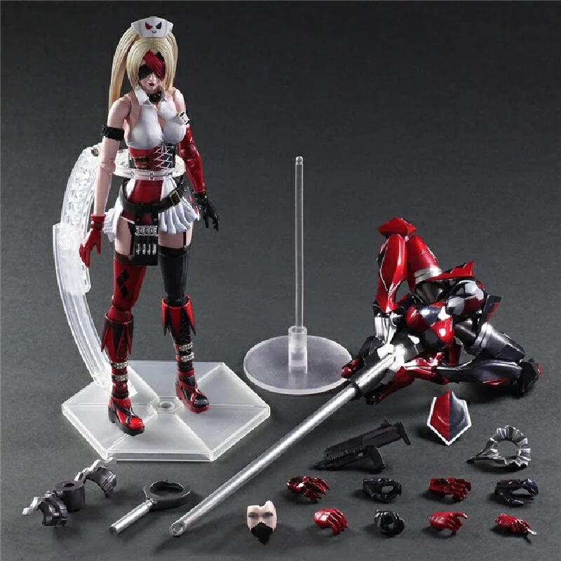 Figur Aksi Play Arts Harley Quinn DC, Boneka Koleksi yang Dapat Digerakkan, The Suicide Squad Harleen Quinzel, Mainan Model, Hadiah Ulang Tahun