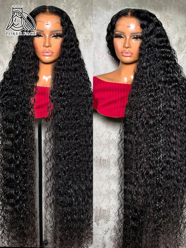 30 40 Inches Curly 13x6 Transparent HD Lace Front Human Hair Wigs Brazilian Loose Deep Wave 13x4 Lace Frontal Wig For Women