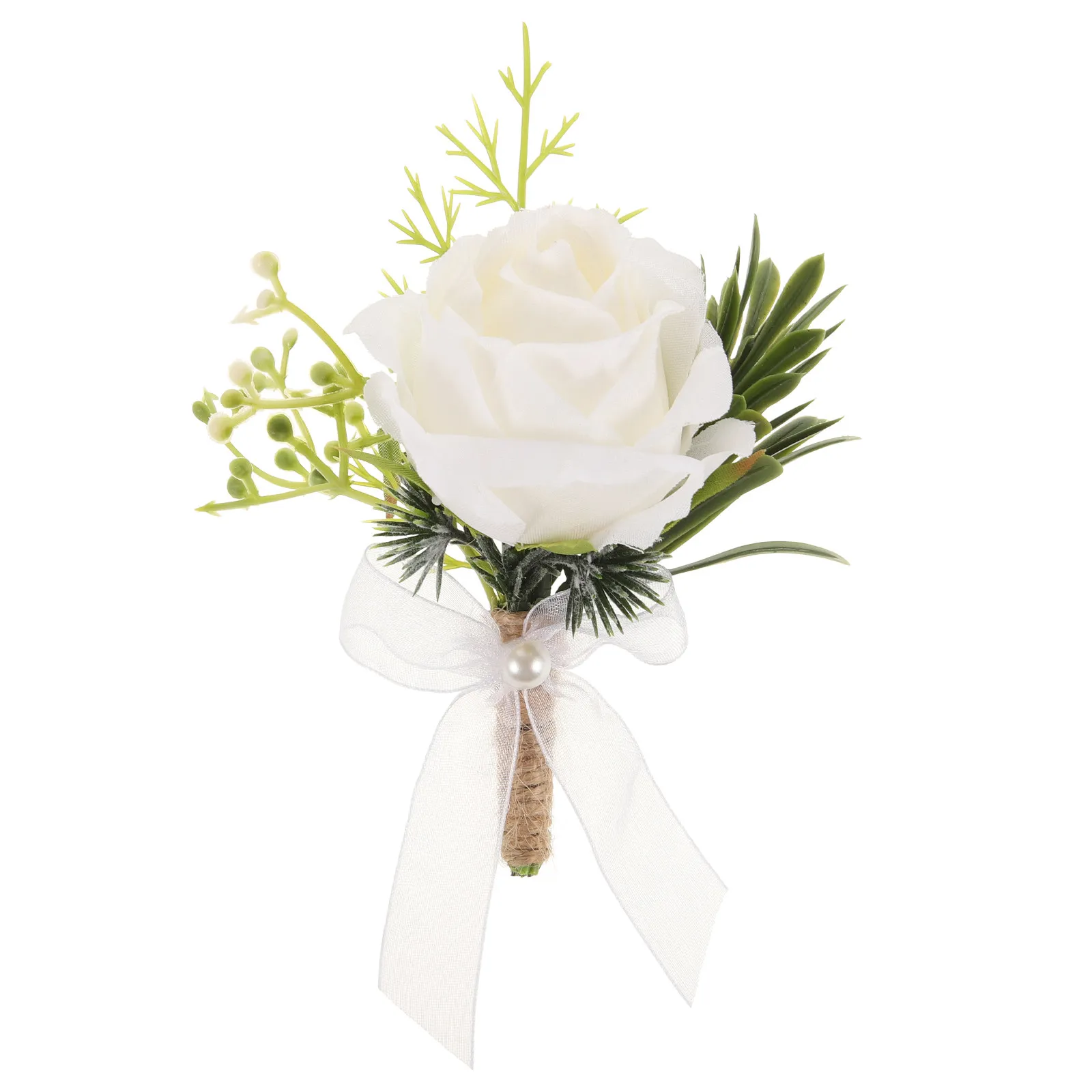 Artificial Flower Boutonniere Wedding Bridegroom Corsage Bridal Suit Dress Decoration Simulated Flower Wedding Supply Party