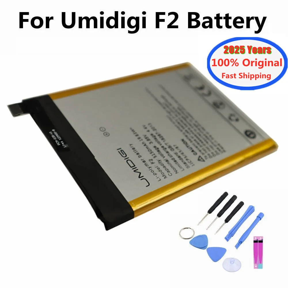 2025 Years High Quality 5150mAh Original Battery For UMI Umidigi F2 F 2 Mobile Phone Bateria Batteries + Tools Fast Shipping