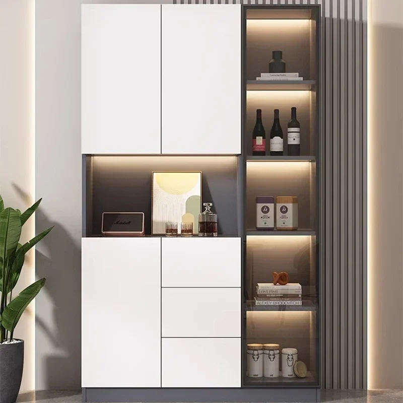 Showcase Display Wine Cabinets Rack Cellar Shelf Bar Wine Cabinet Glass Living Room Wohnung Bar Schrank Indoor Bar Furniture