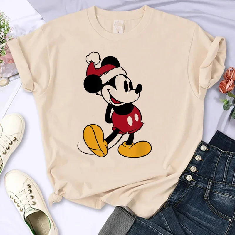 90S Funny Disney T Shirt Minnie Children T-shirt Kawaii Tshirt Mickey Mouse Anime Cartoons Casual Vintage Clothes Women Top Tee