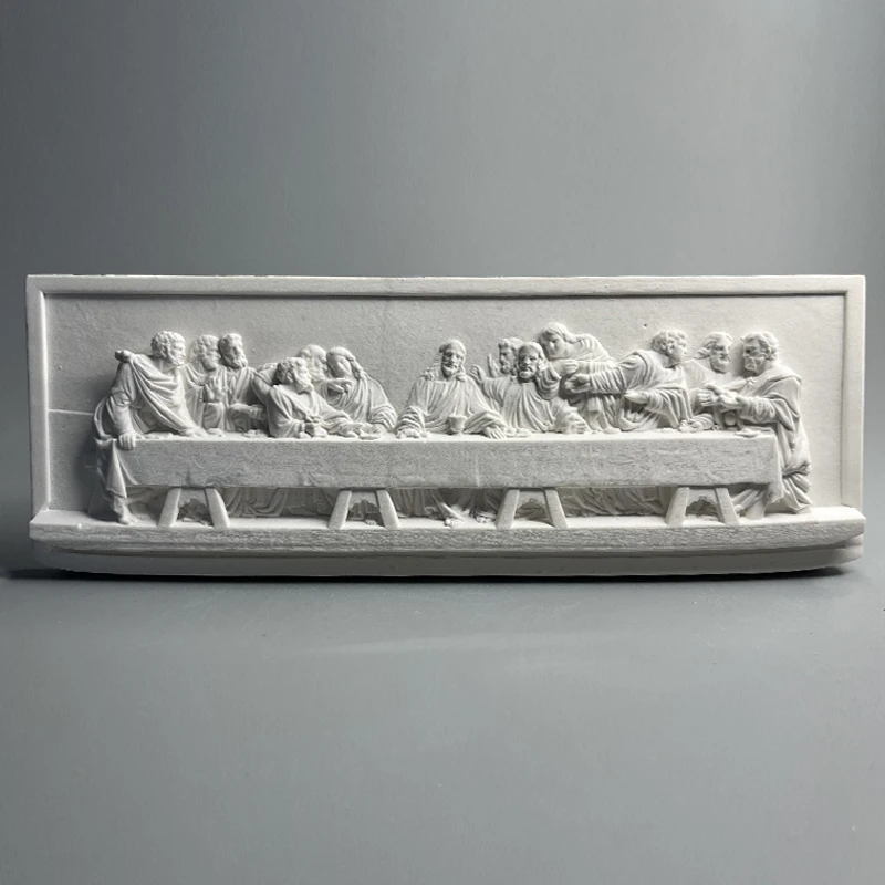 

Nordic Ins' The Last Supper 'Gypsum Statue Retro Relief Home Decoration Ornament, Leonardo da Vinci Stereoscopic Painting