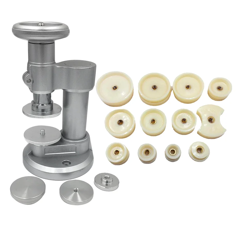 

ES25 Screwed Watch Back Cover Press+12 Plastic Moulds Universal Repair Watch Case-Close Tools for Watchmaker