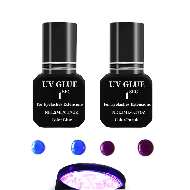 3 Bottles UV Lashes Glue For Eyelashes Extension Supplies Waterproof Lasting 1S Quick Dry Adhesive No Irritant Korean Makeup Too