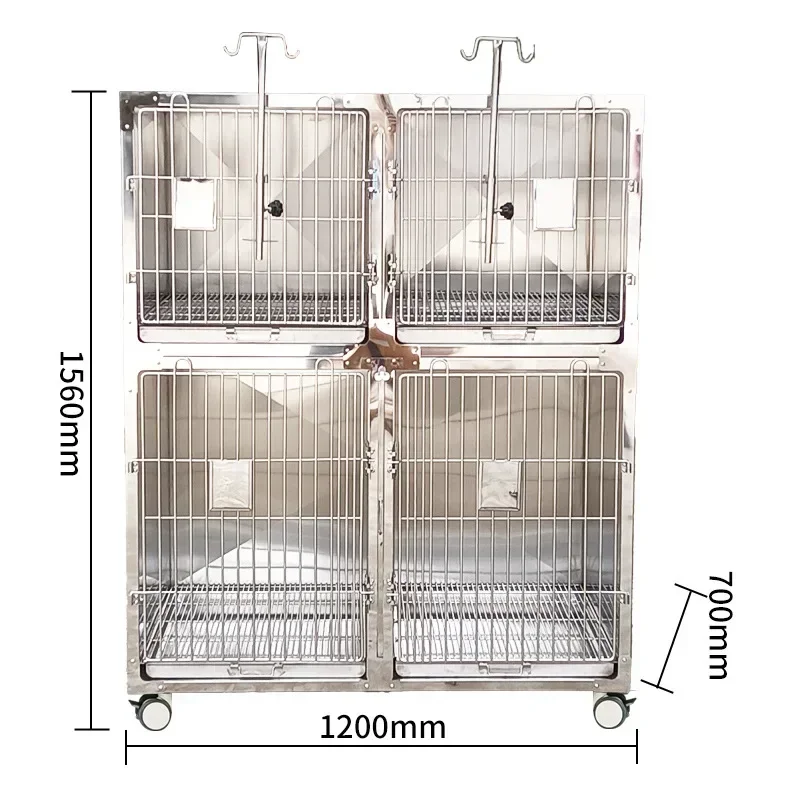 

304 Stainless Steel Dog Cage Multi-layer Pet Display Cabinet Display Cage Pet Store Foster Cage Pet Hospital Inpatient Cag