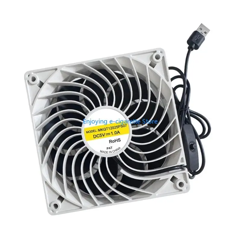 Weißer 120-mm-Kunststoff-USB-Lüfter für Router, DVR, und Heimgeräte Y4QF – Detail 7