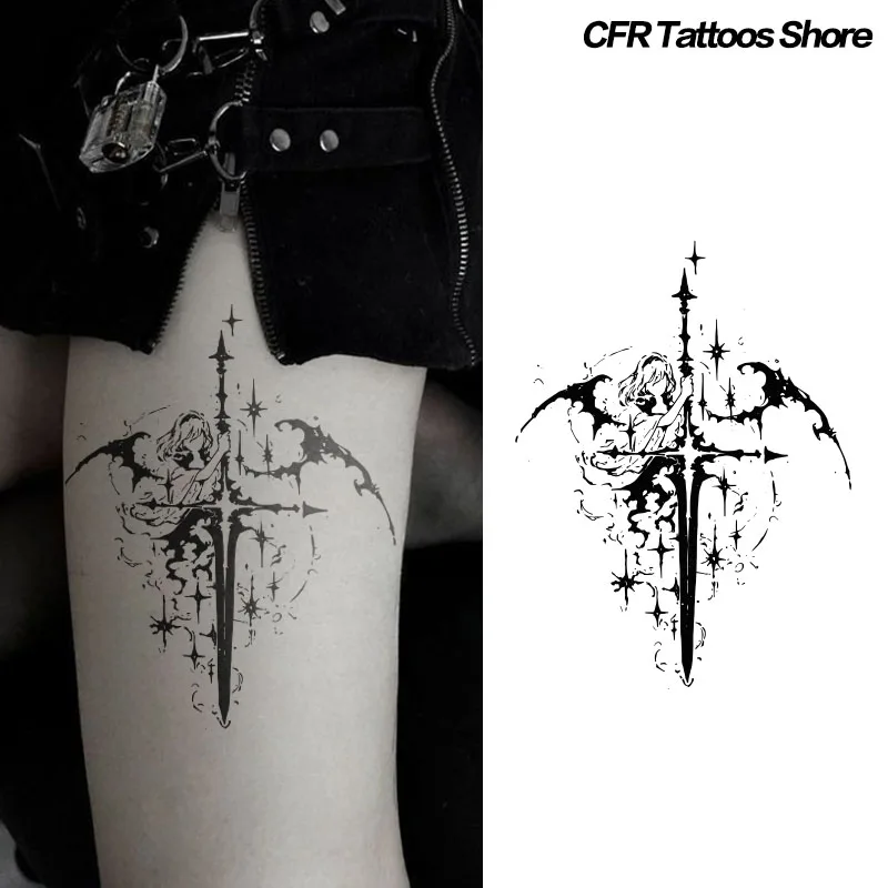 

Татуировки Временные Водонепроницаемые Мультфильм Фехтовальщик Травяной Сок Татуировки Наклейки Темный Хотвайф Поддельные Татуировки Оптовая Оптовая Бодиарт Дешевые