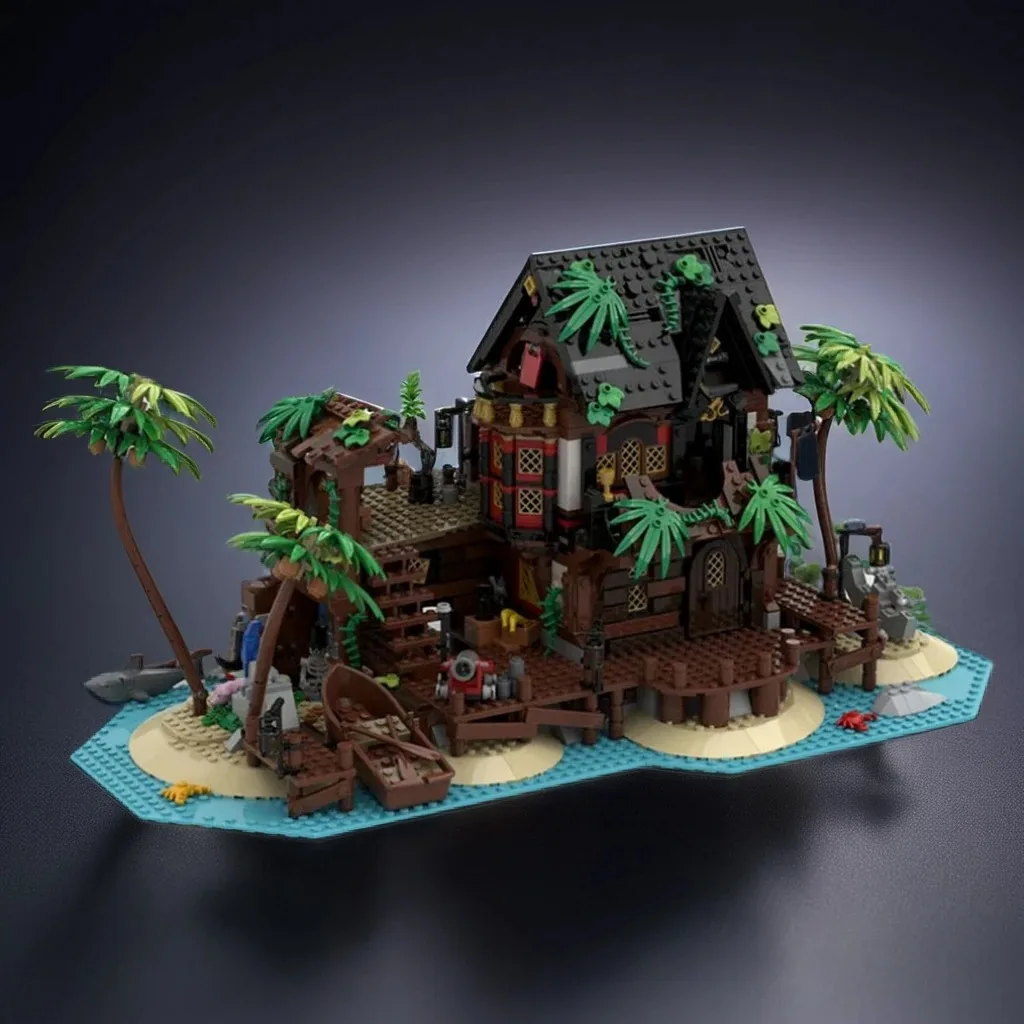 

3519 шт. MOC Jose's Inn Island Tavern модификация для 21322-31109 винтажный дизайн паба DIY модель строительный блок игрушки на день рождения подарок