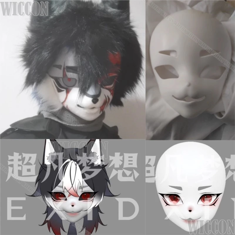 Kig Furry Skull Mask Fursuit Kigurumi Cosplay 3DPrint Fox Face