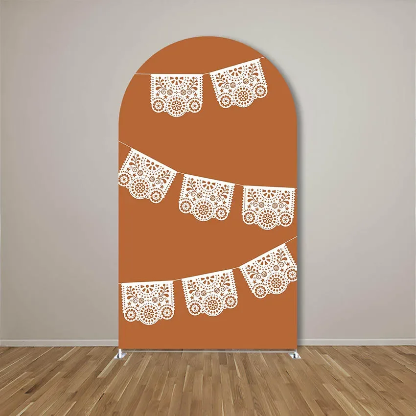 VIKAMA Brown Arched Background Cover Birthday Mexican Holiday Wedding Bridal Shower Decoration Photography Backgrounds view 3