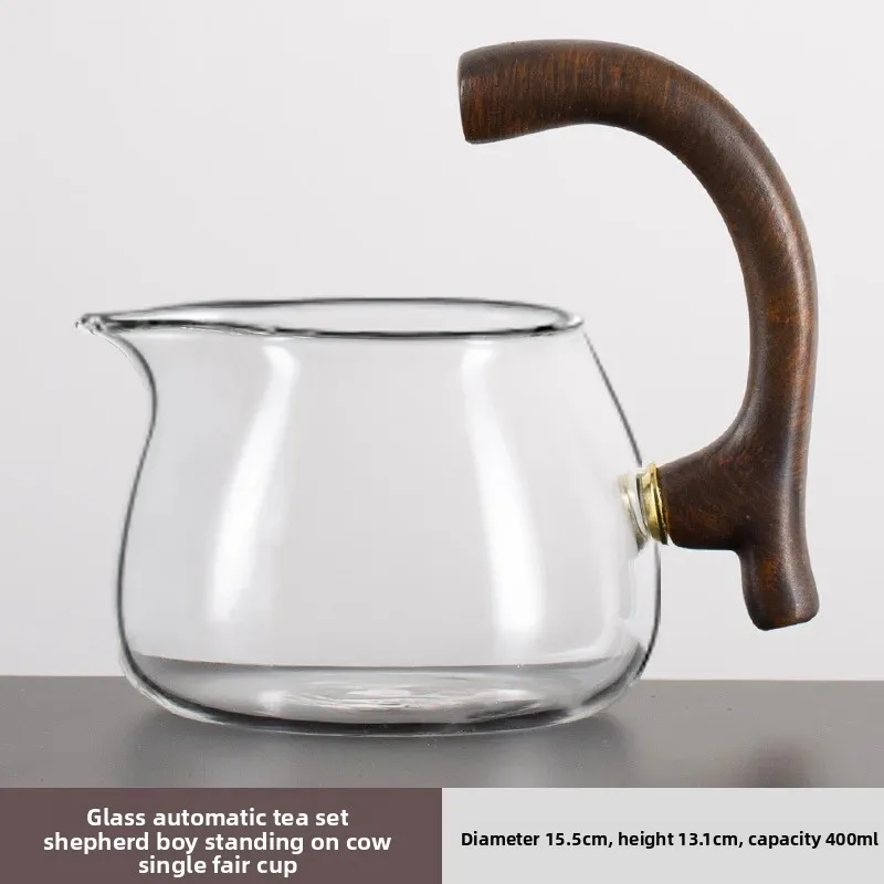 Glass Tea Set Makeup Box Design Magnetic Self Brewing Teapot Office Gift