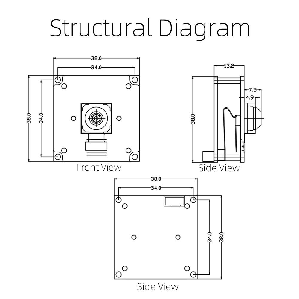 50MP IMX766 cmos USB Module de caméra 82 degrés PDAF Autofocus AF/FF 8160x6120 sans distorsion UVC Webcam 30fps OTG Lightburn caméra