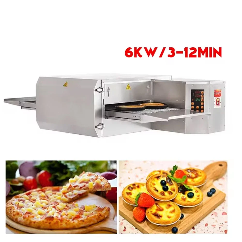 12 Inch Industrial Conveyor Pizza Oven Commercial Conveyor Belt Baking Machine for Restaurant Bakery Bread Pizza Making