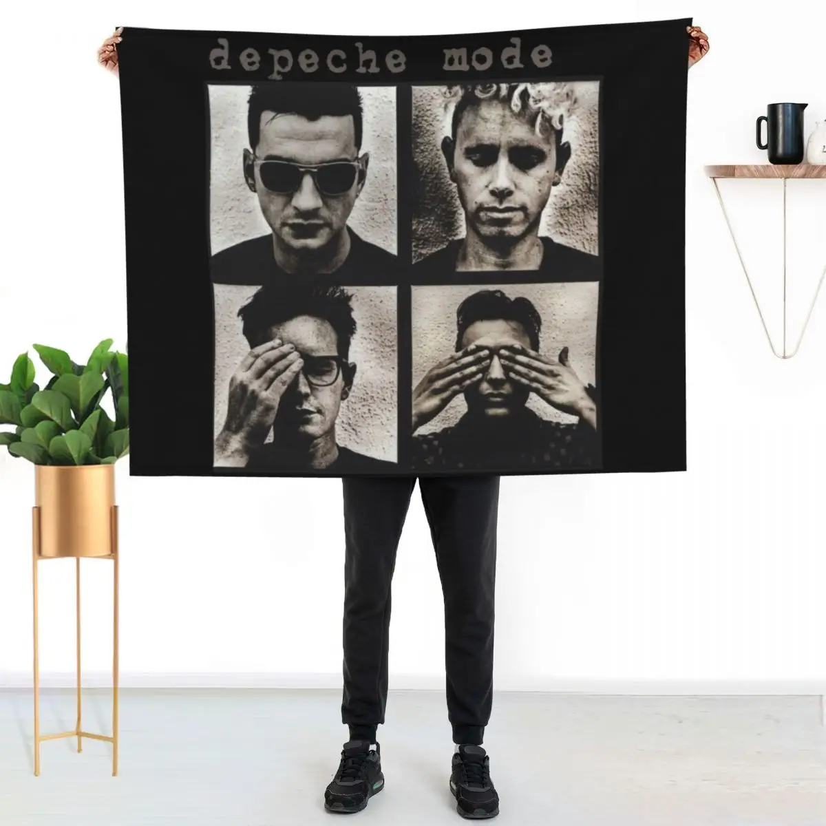 cute dino<<Depeche Mode Depeche Mode Mode, Throw Blanket couch cozy soft plush fuzzy picnic outdoor blanket