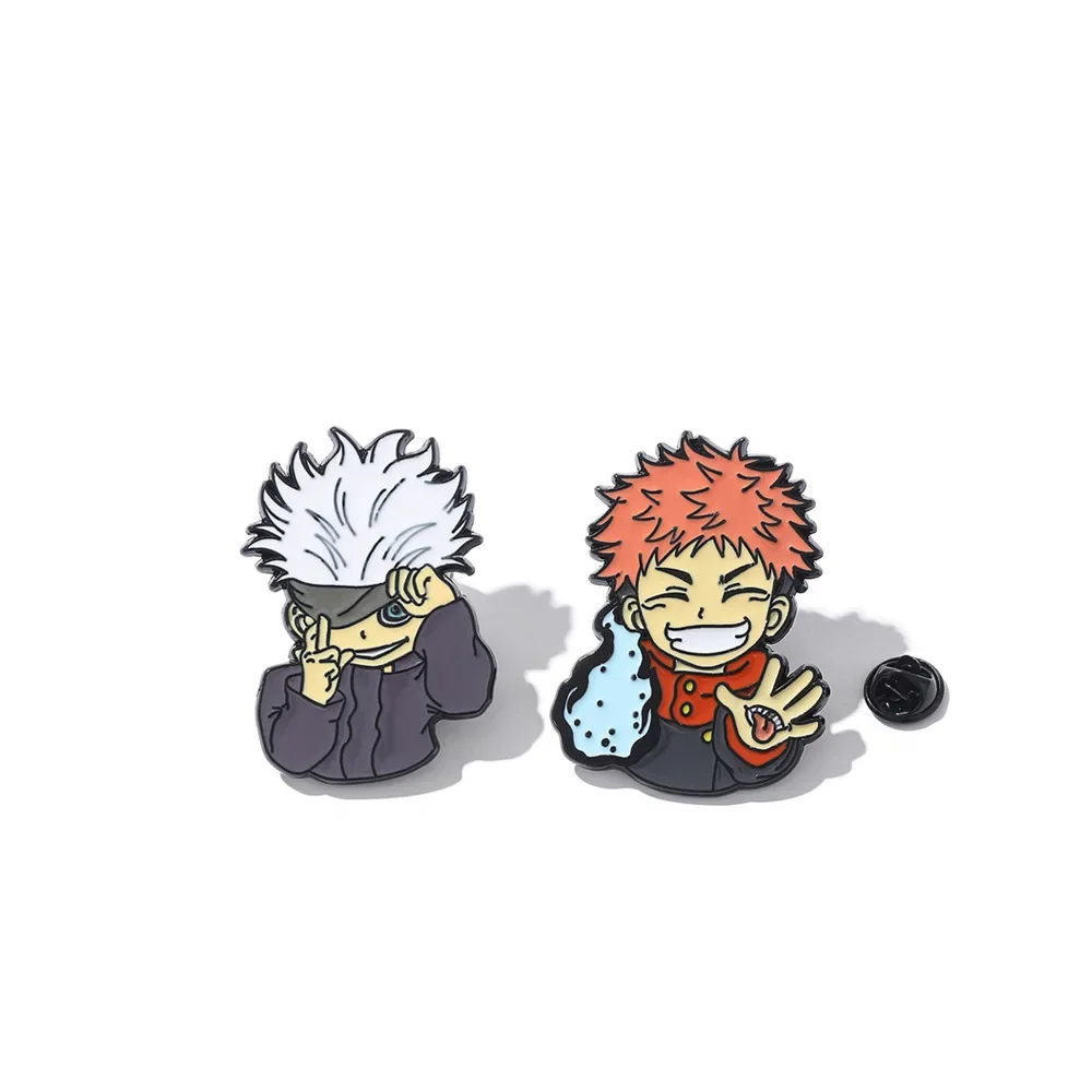 Jujutsu Kaisen Anime Brooch Enamel Pin Women Jeans Badges Brooches for Clothes Jewelry Accessories Fans Gifts