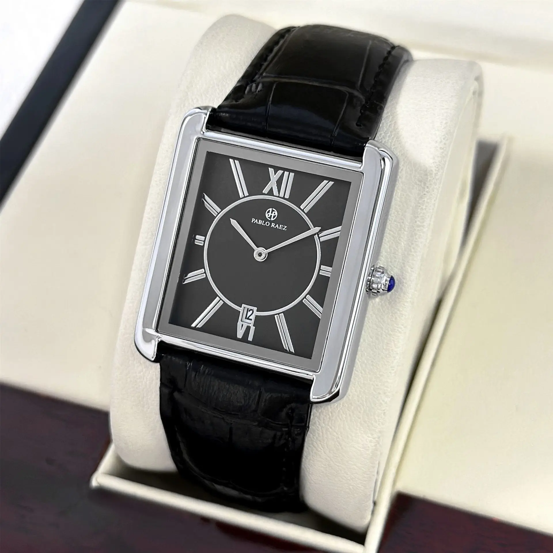 Men Watch Business Simple Square Plate Waterproof Belt Casual Temperament Watches Handsome Male Fashion Quartz Wristwatch Gift