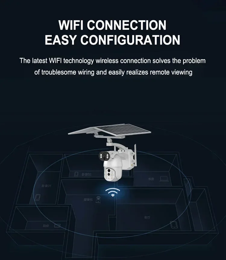 WiFi / 4G 8MP HD Infrarot-Nachtsicht-Fernglas-Solarkamera, kein Strom erforderlich, Netzwerk-Außenmonitor, IP65, Sprach-Gegensprechanlage