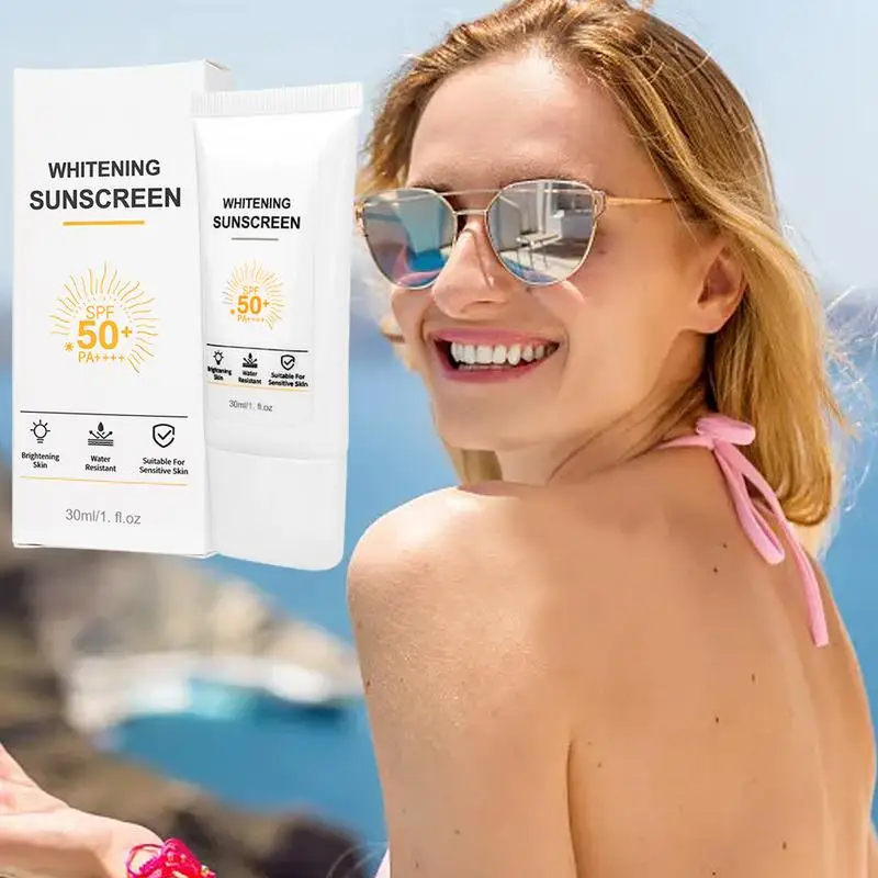 Brightening Sunscreen SPF 50 Sunscreen Broad Spectrum Travel Sun Screen Cream 30ml Face Sunscreen lotion Sun Block for Face