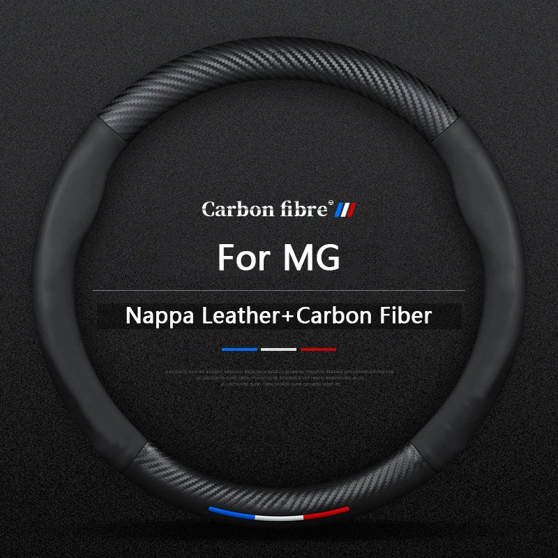 

Подходит для MG ZS, HS, GS, MG 5, 6, 7, ES5, RX5, RX8, ZS EV, ONE. Чехол на руль из карбона и кожи. Автоаксессуары для интерьера.