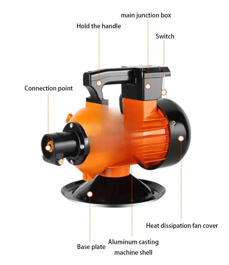220 فولت/380 فولت 2.2 كيلو وات أدوات خرسانة كهربائية محمولة آلة هزاز متنقلة هزاز خرسانة أسمنتي محمول مع 35 # 50 # عمود خرطوم #1