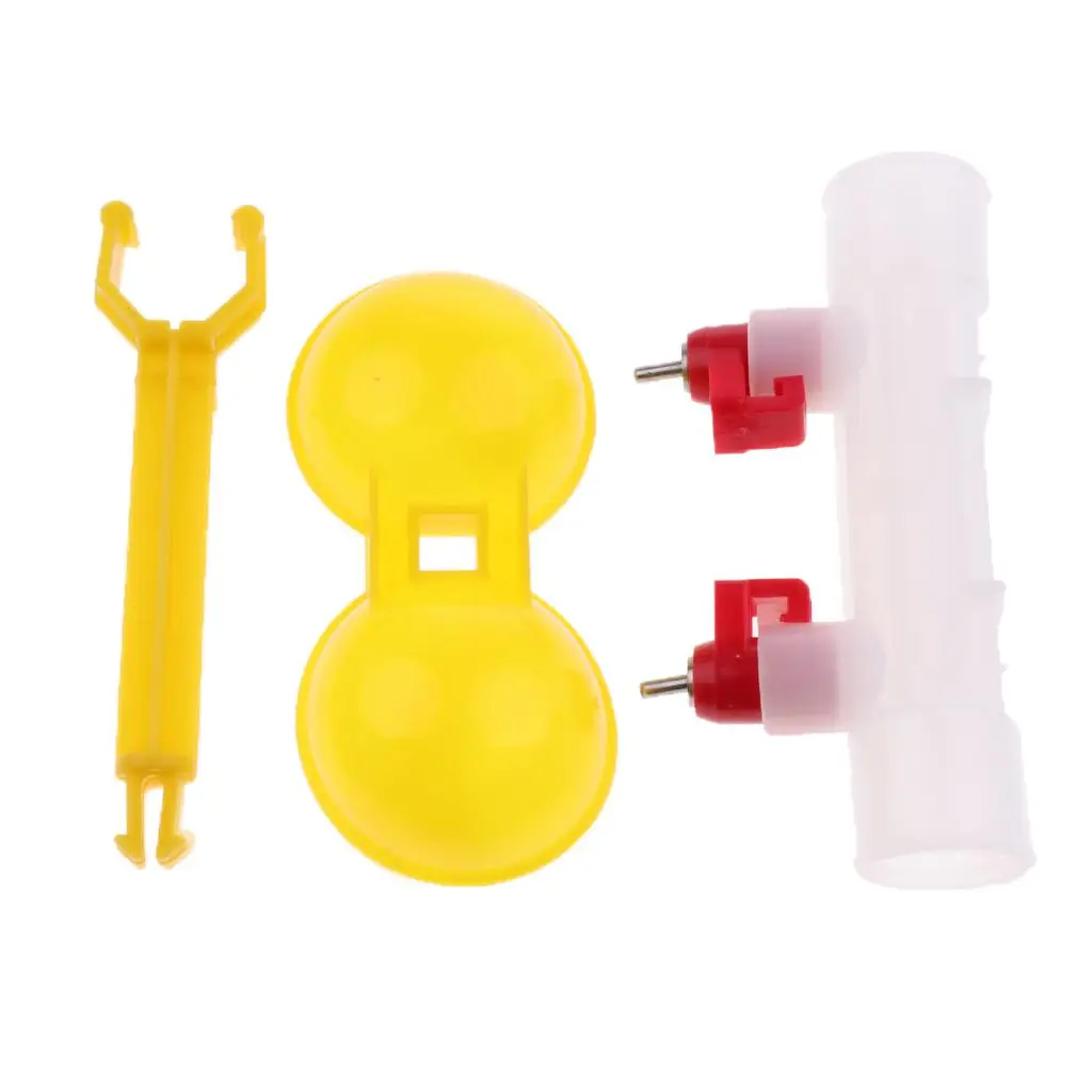 Duck Bird Water Feeder Plastic Drinking Bowl Chicken Watering Cups Ball Nipple Drinker for Yard Flocks