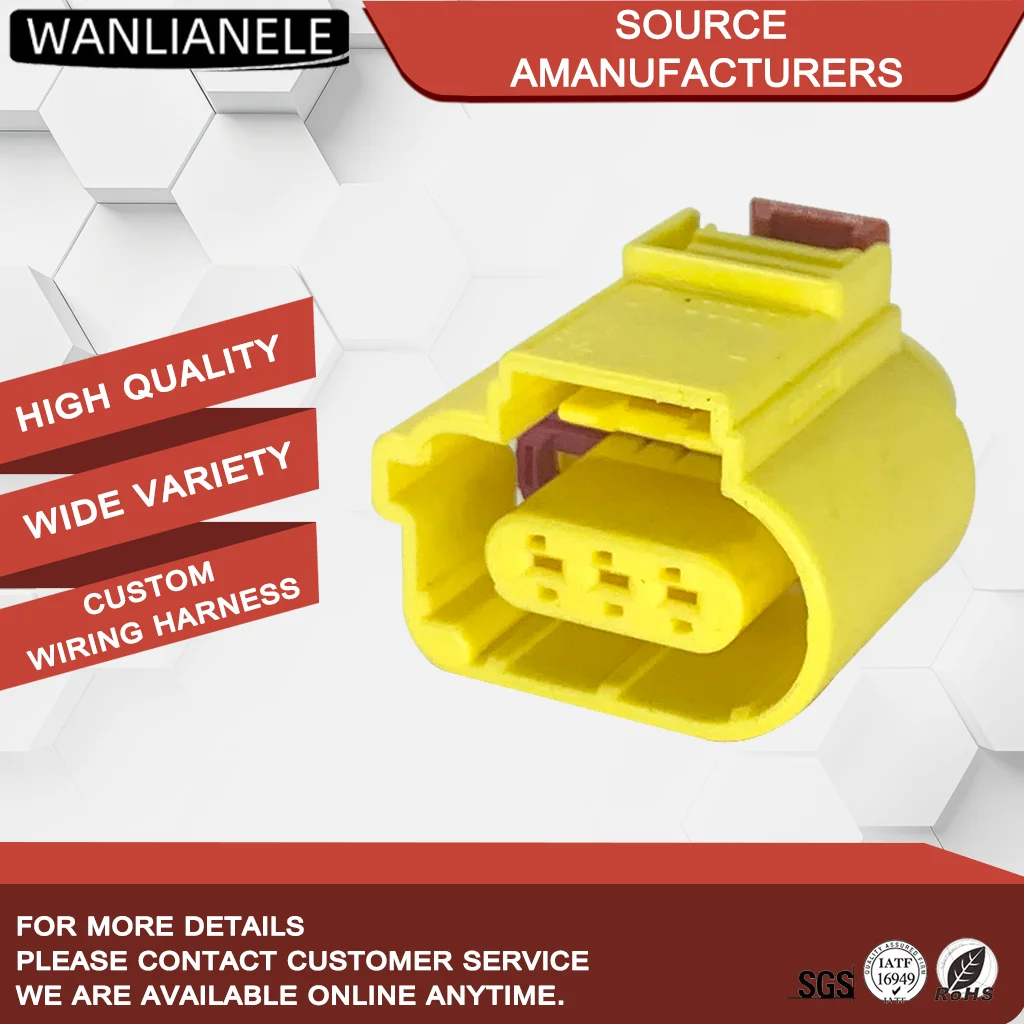 50 Sets 3 Pin Sealed Waterproof Female Automotive Electrical Plug Auto Connector Car Connector 8V0973703 8V0 973 703