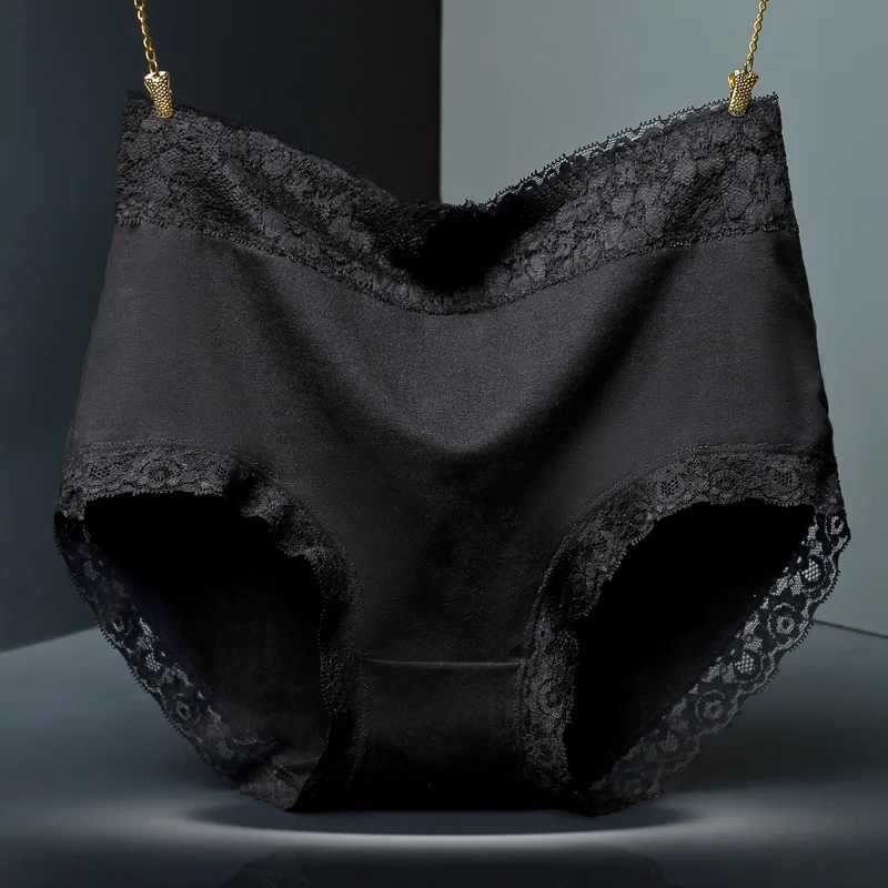 1/3/8 Stück Damen-Slips Spitzenunterwäsche Baumwolle Hohe Taille Slips Übergröße Sexy Dessous Weiche Atmungsaktive Unterhosen