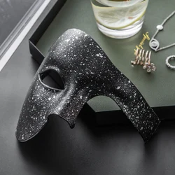 Black Silver Point Half Face Masquerade Masks Women Men Costume Party Fashion Vintage Festival Halloween Easter Prom Punk Unisex