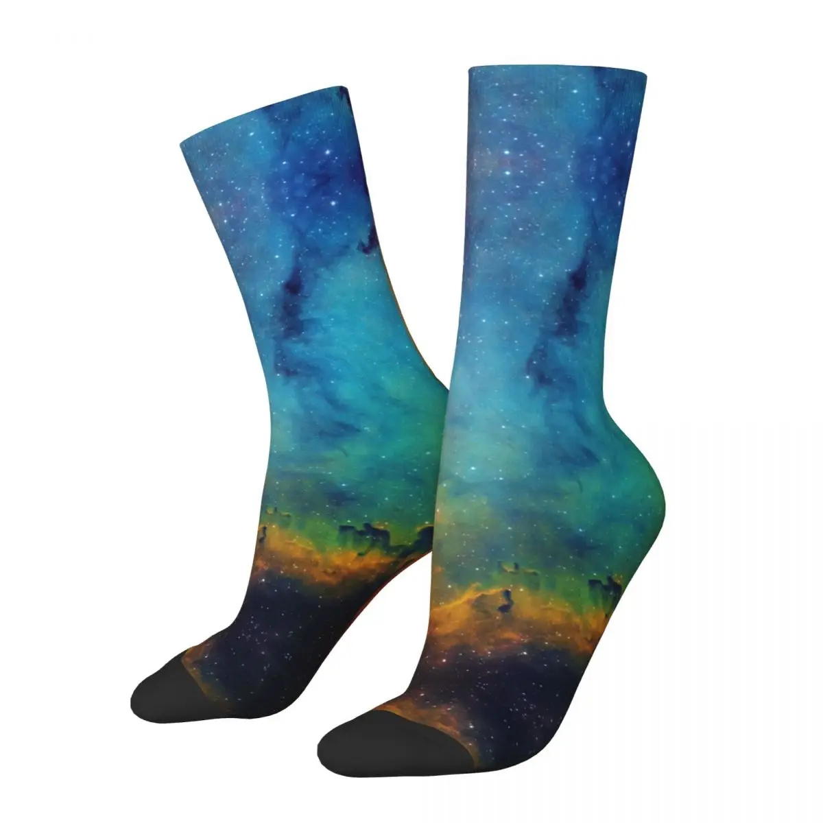 Winter Warm Casual Women Men Space Galaxy Elephant's Trunk Nebula Socks Non-slip Crew Socks