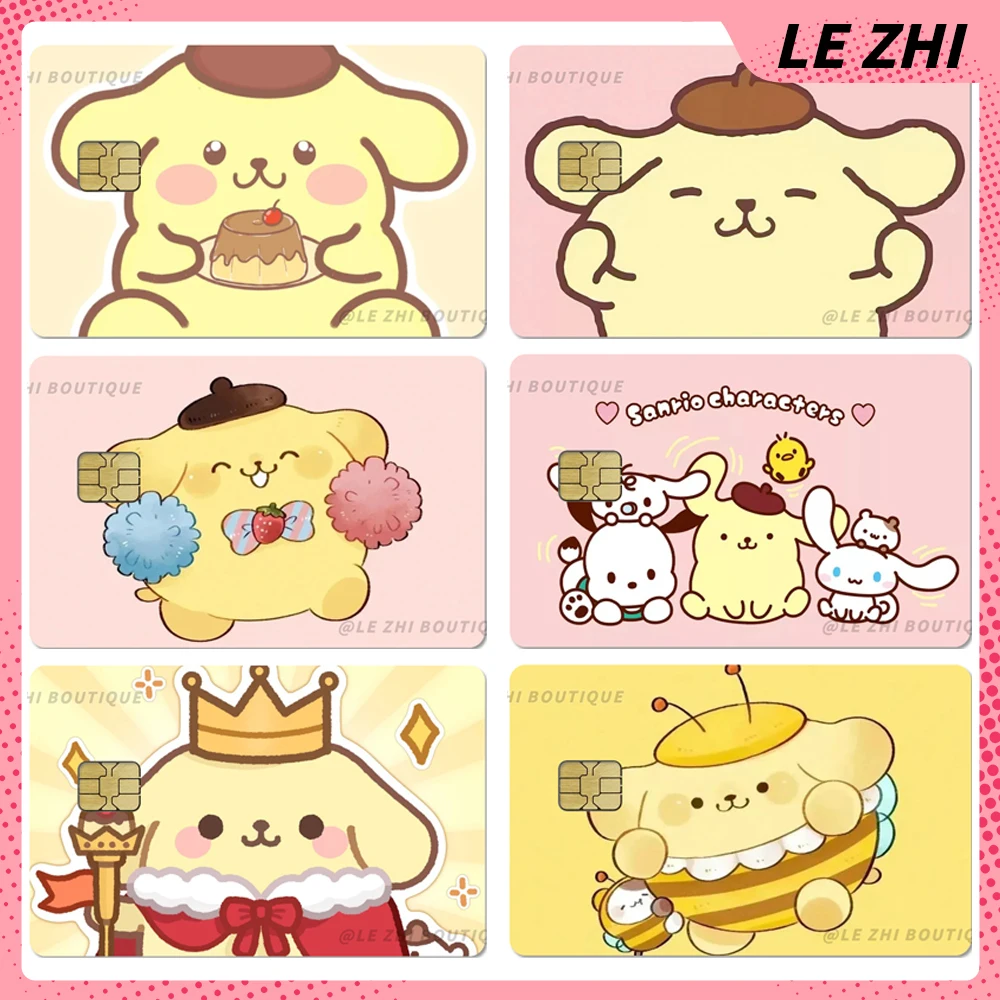 

Cartoon Pom Pom Purin Pvc Credit Debit Card Stickers Kawaii Diy Shining Love Rainbow Star Frosted Waterproof Small Chip Sticker