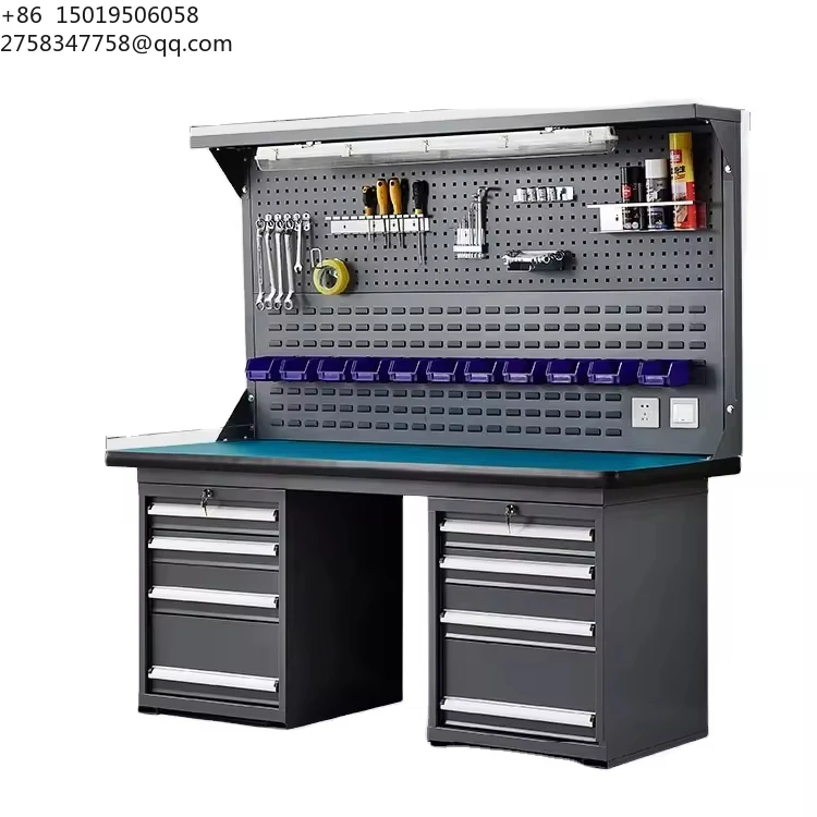 2026 Workshop Staff Workstation With Tool Pegboard Garage Storage Industrial Work Bench With Drawers