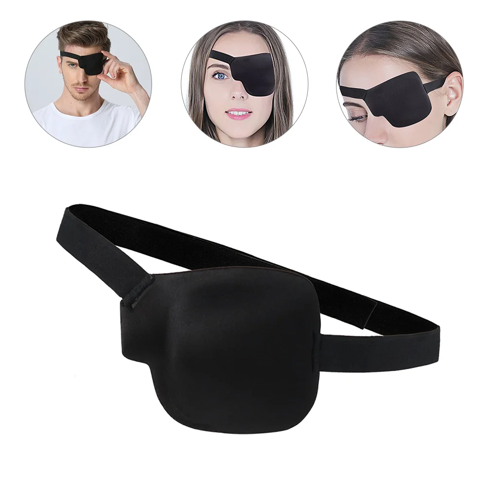 3 Pcs Adjustable Eye Covers Single Mask Blindfold Patch for Glasses Eyepatch Lazy Polyester Strabismus