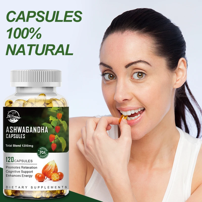 NATURE'S LIVE 5000mg Ashwagandha Capsules - 120/240/480 pill-kecemasan Stress dukungan imun